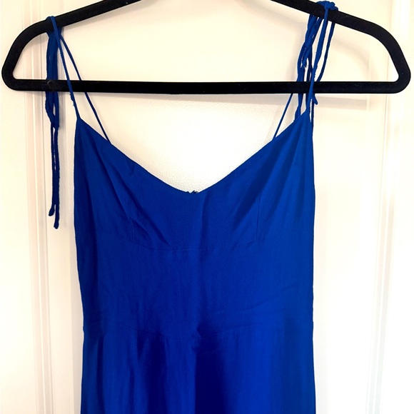 Reformation Blue Tie Dress - Picture 2 of 8